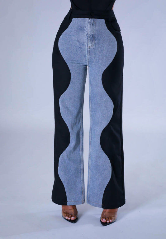 Contrast Illusion Denim Jeans