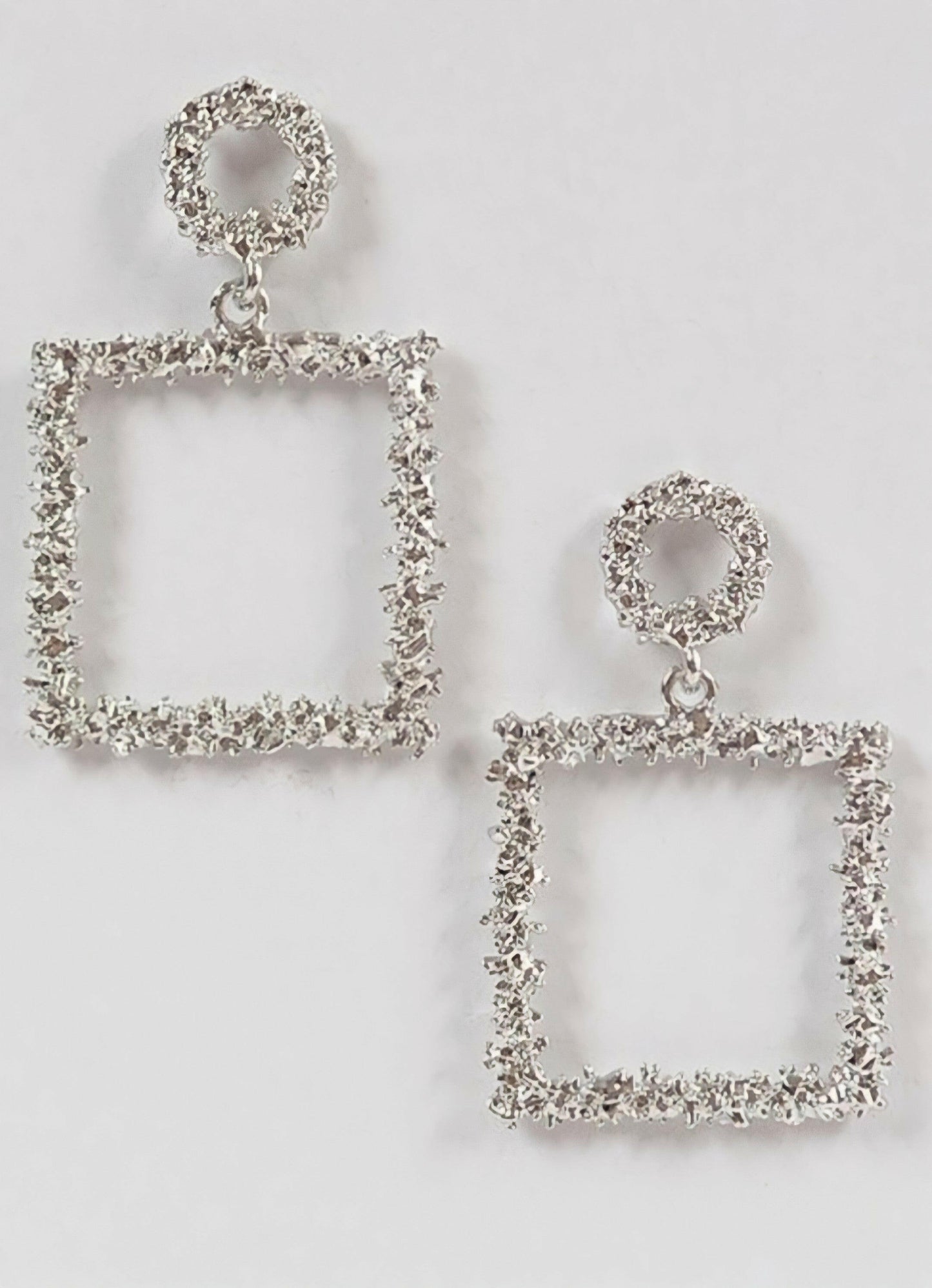 Pendientes de marco cuadrado