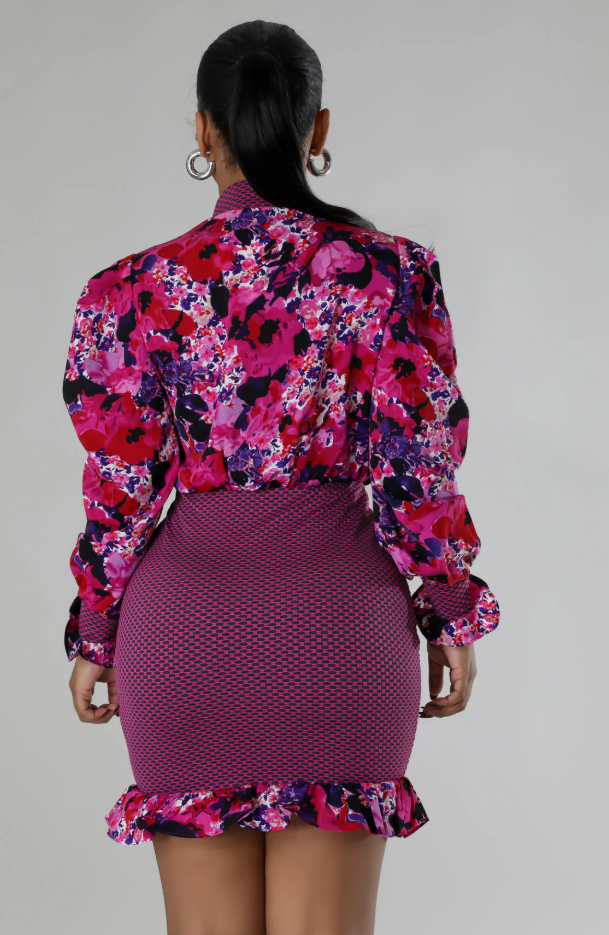 Blooming Grace Ruffle Dress