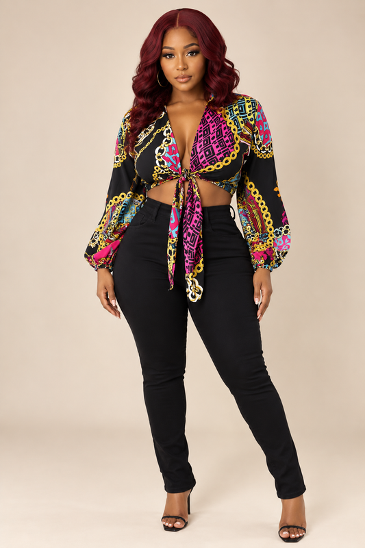 Chic Baroque Crop Top