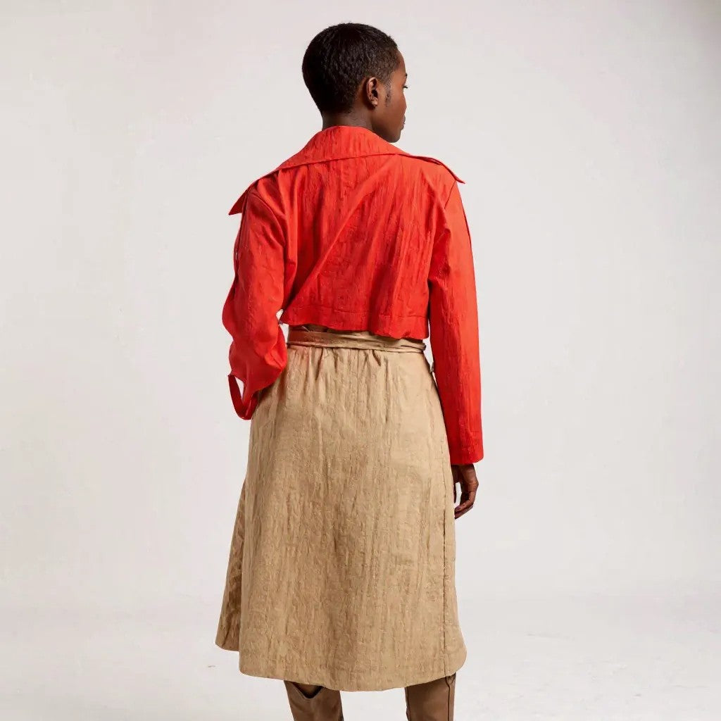 Color Block Trench Jacket