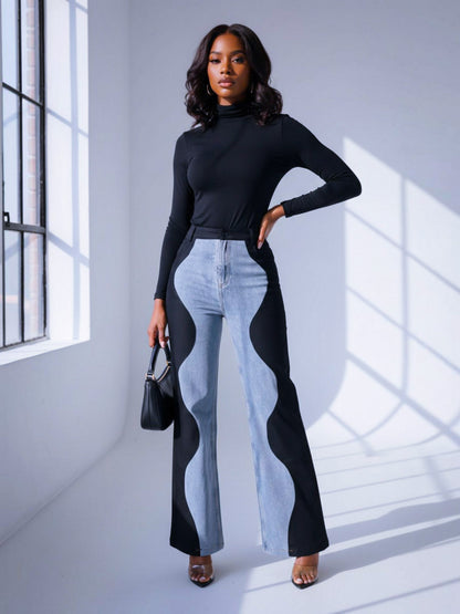 Contrast Illusion Denim Jeans