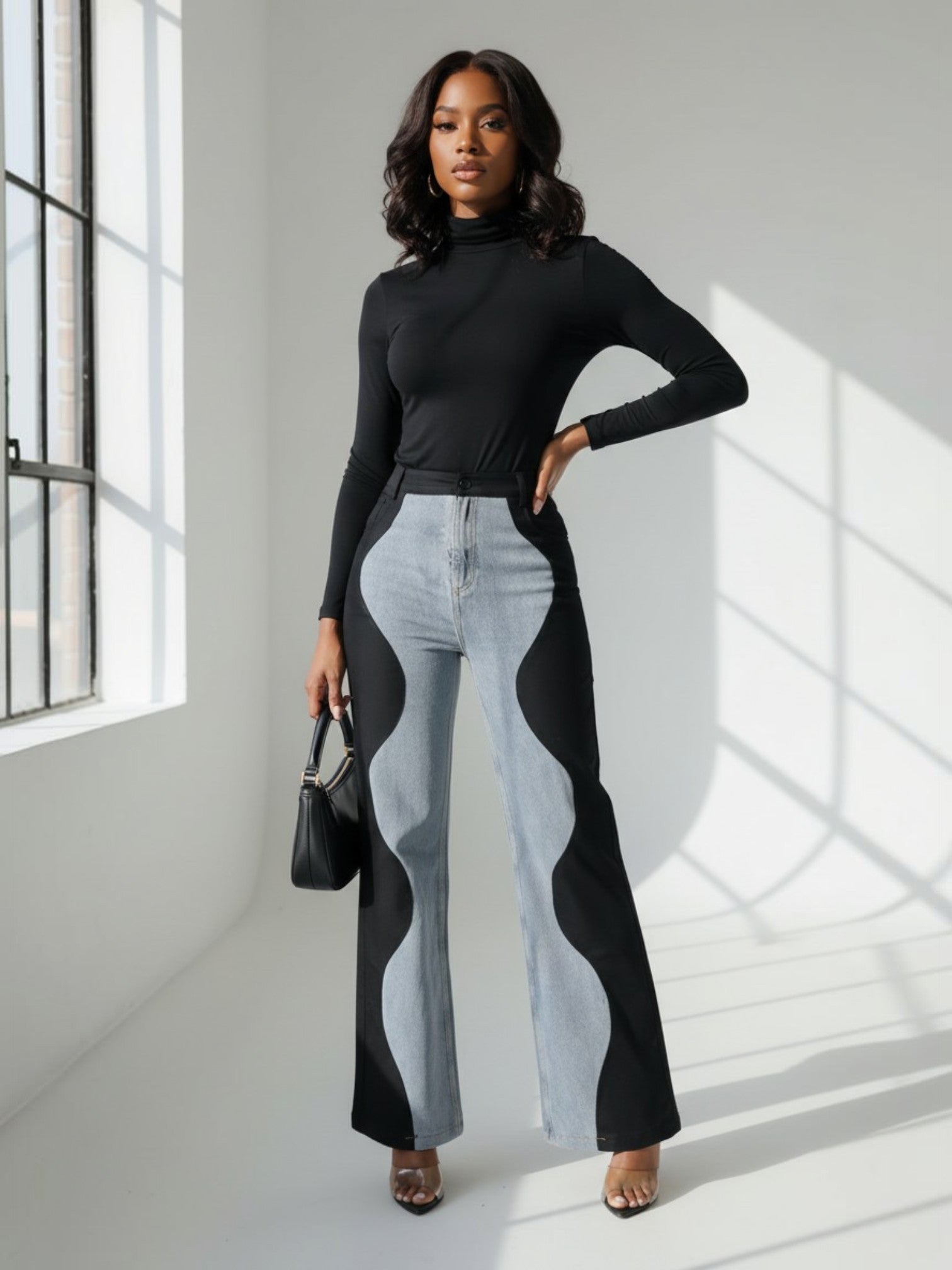 Contrast Illusion Denim Jeans