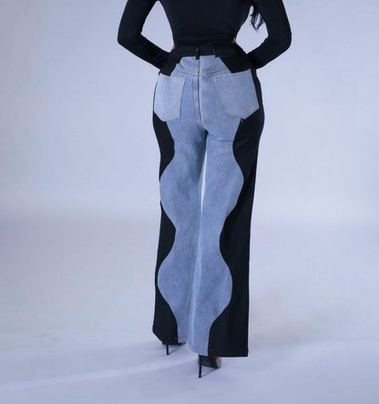Contrast Illusion Denim Jeans