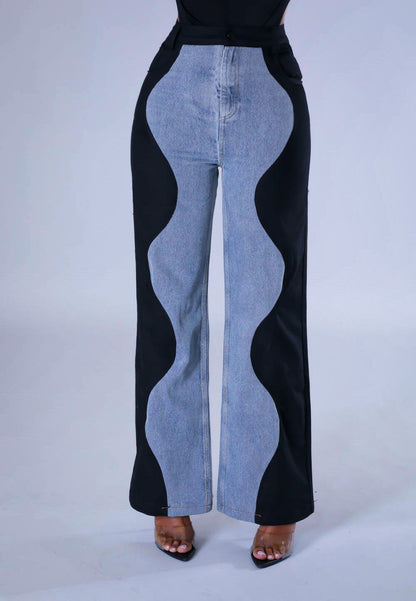 Contrast Illusion Denim Jeans