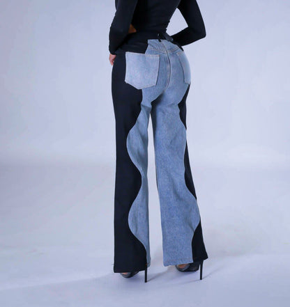 Contrast Illusion Denim Jeans