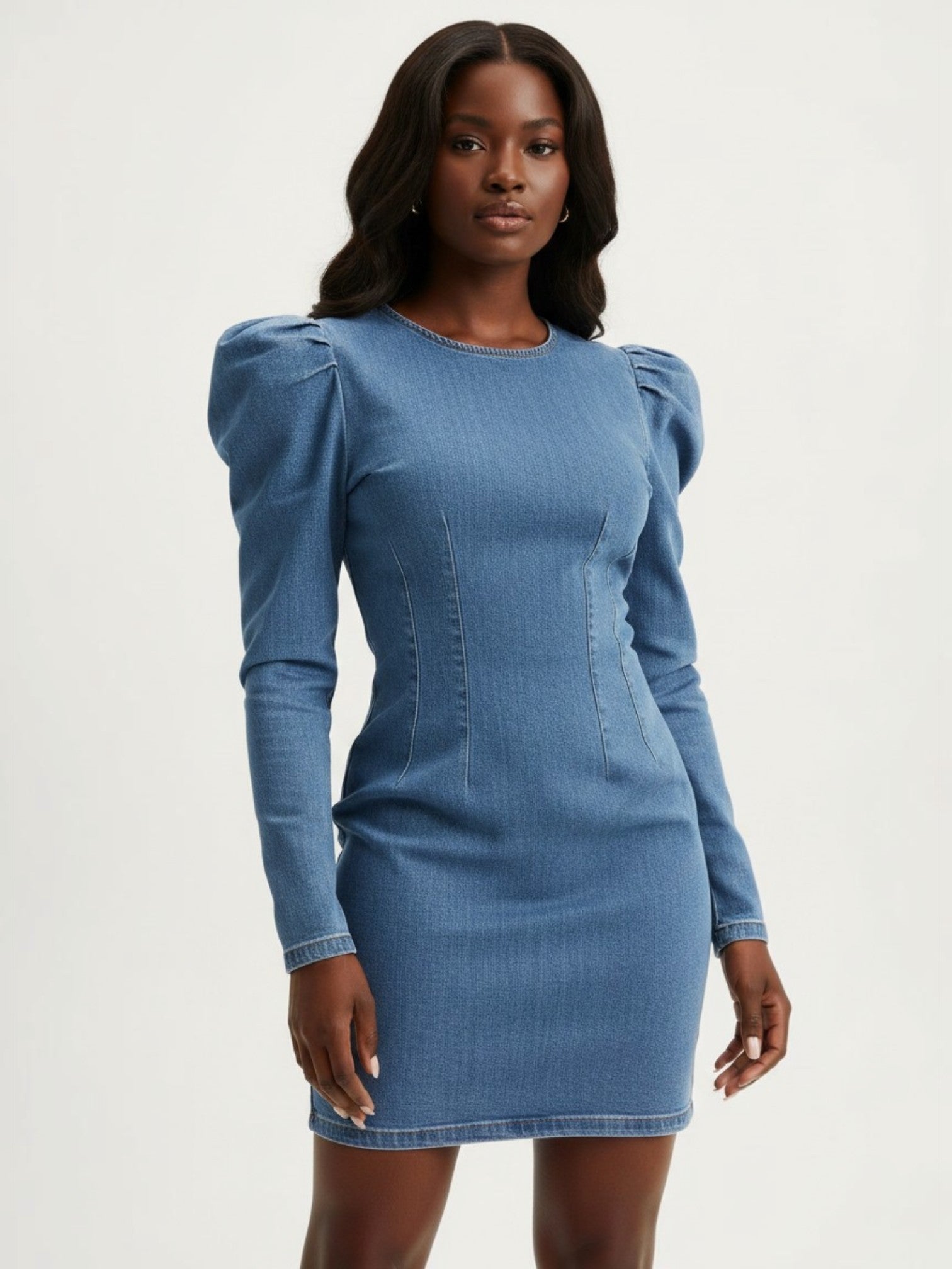 Cutie Pie Denim Dress (Medium Wash)