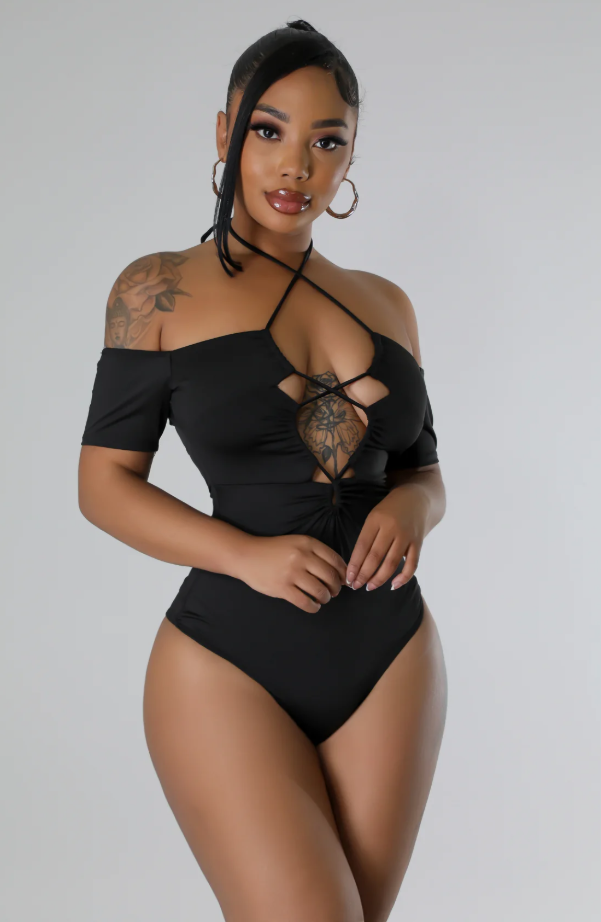 Cutout Bodysuit Top