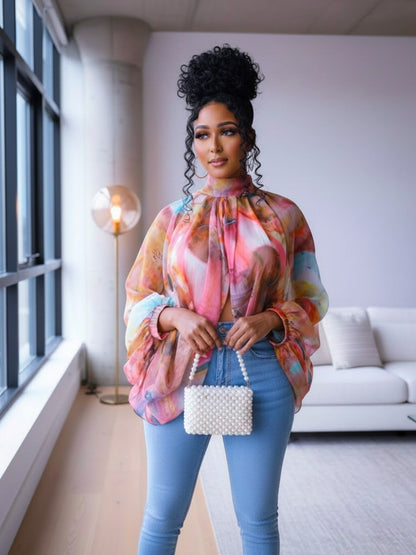 Floral Flounce Top
