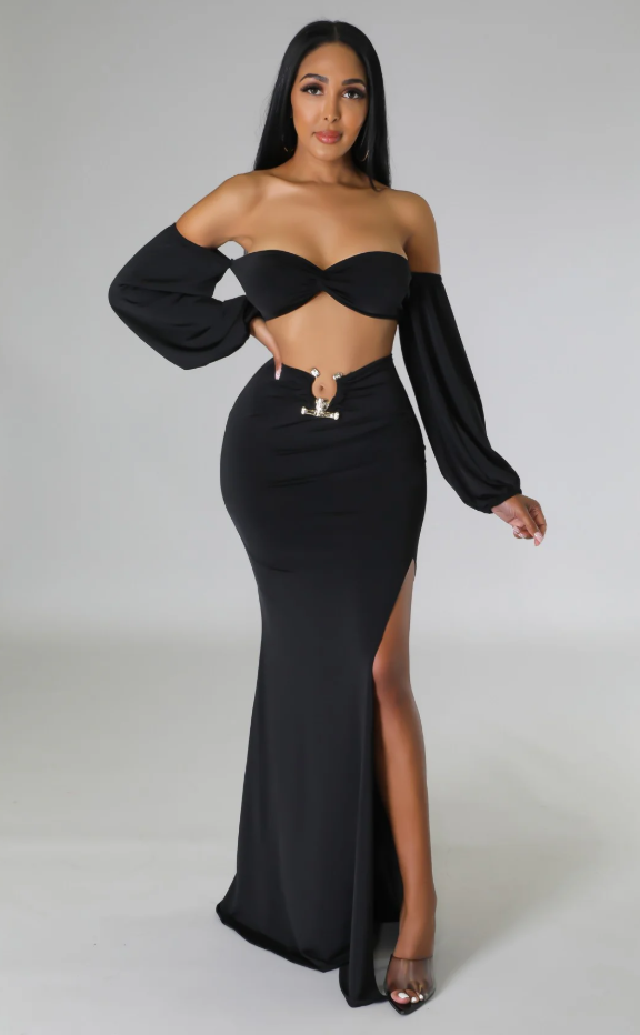 Midnight Riviera Skirt Set