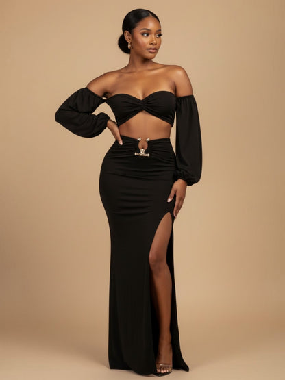 Midnight Rivera Skirt Set Front