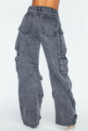 "Rhi" Denim Cargo Pants