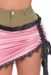 "Yvonne" Satin Lace Skirt