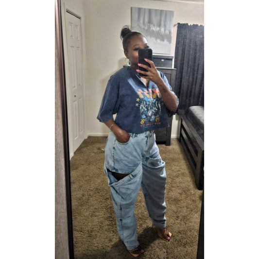Peek-a-Boo Thigh Denim Jeans