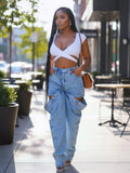 Peek-a-Boo Thigh Denim Jeans