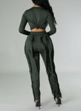 "Nina" Fringe Pant Set