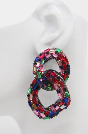 Color Shine Earrings (Multi-color)