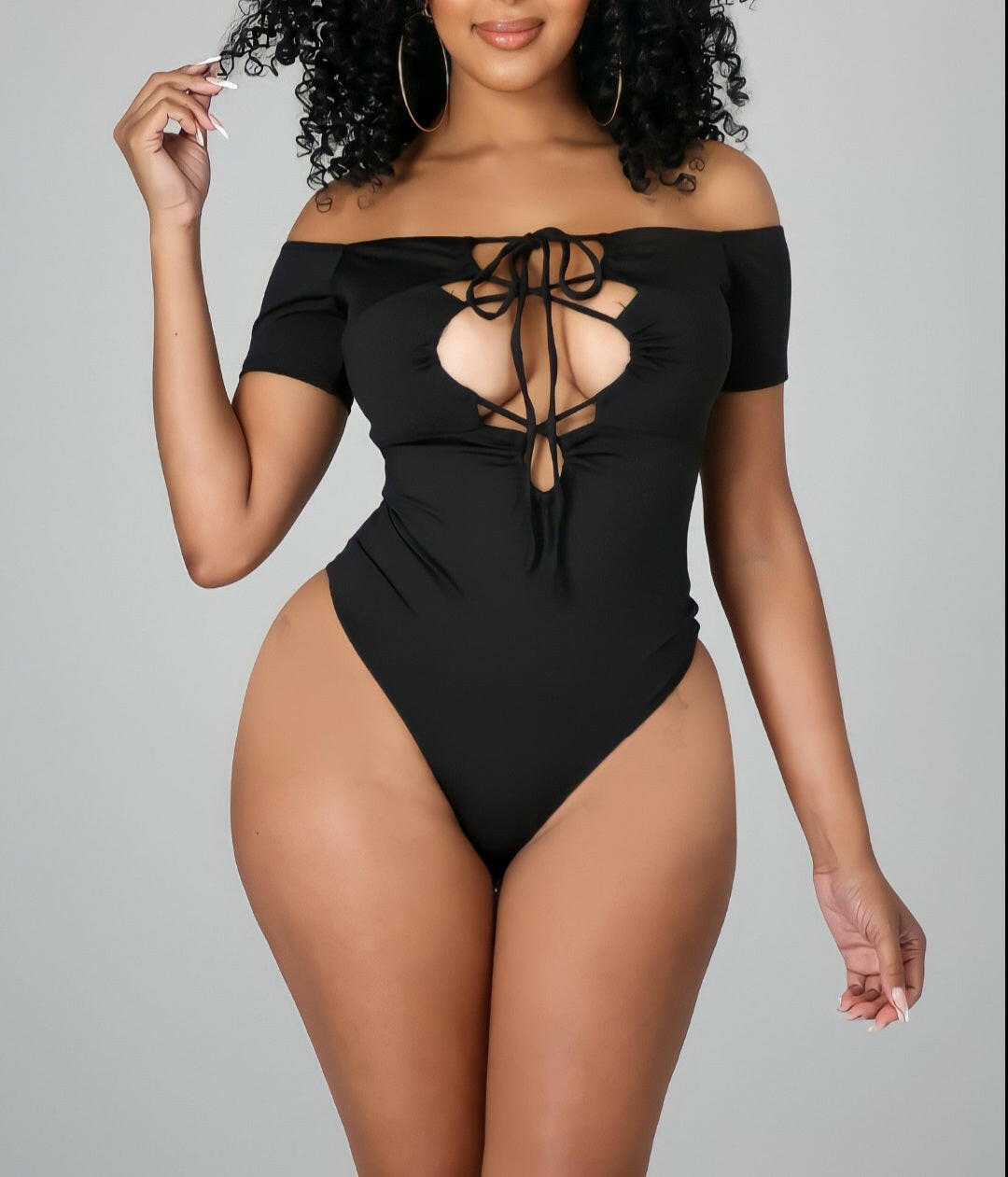 Cutout Bodysuit Top