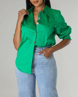 "Jaz" Button Top