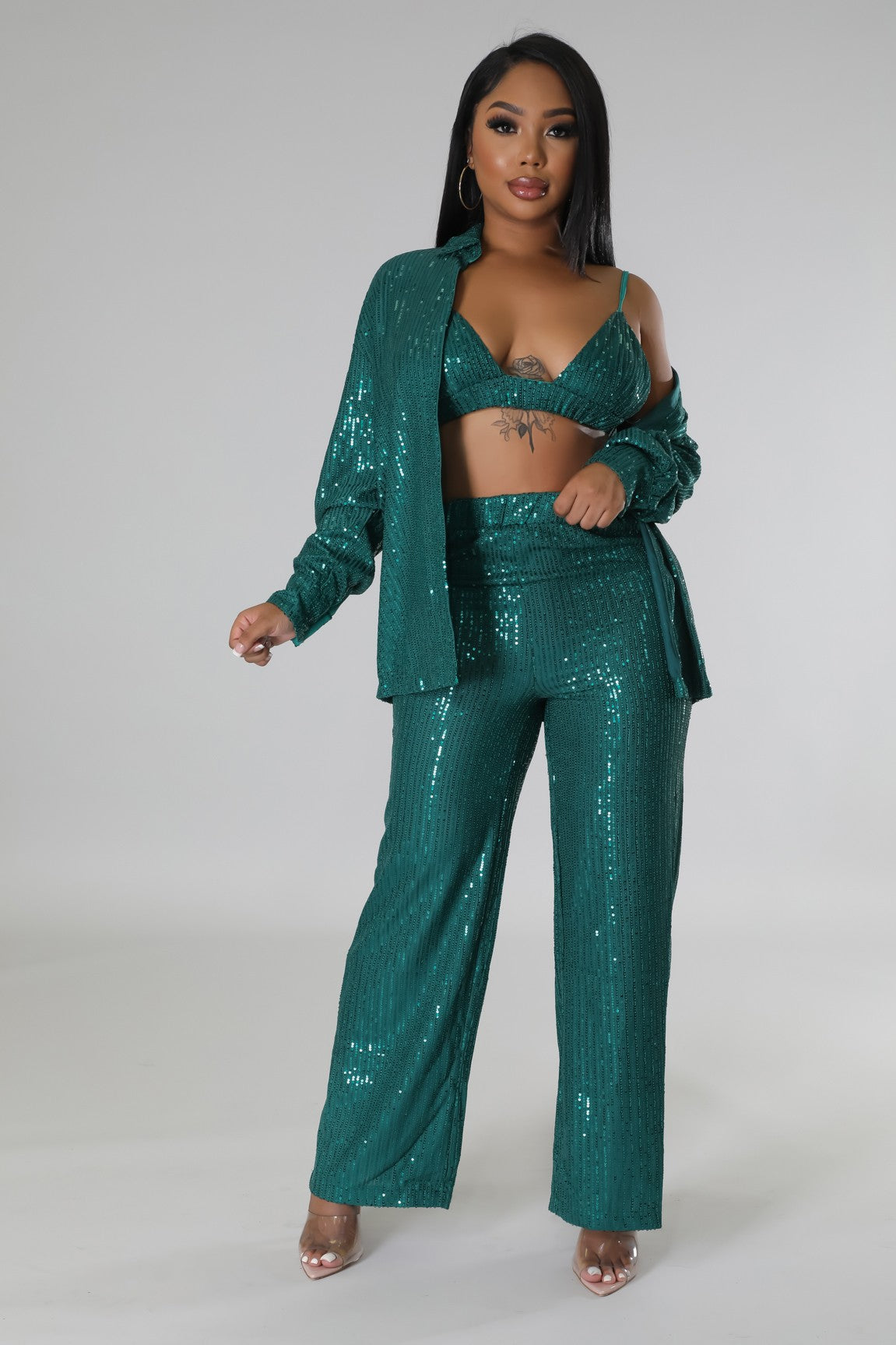 She Shines Sequin Set