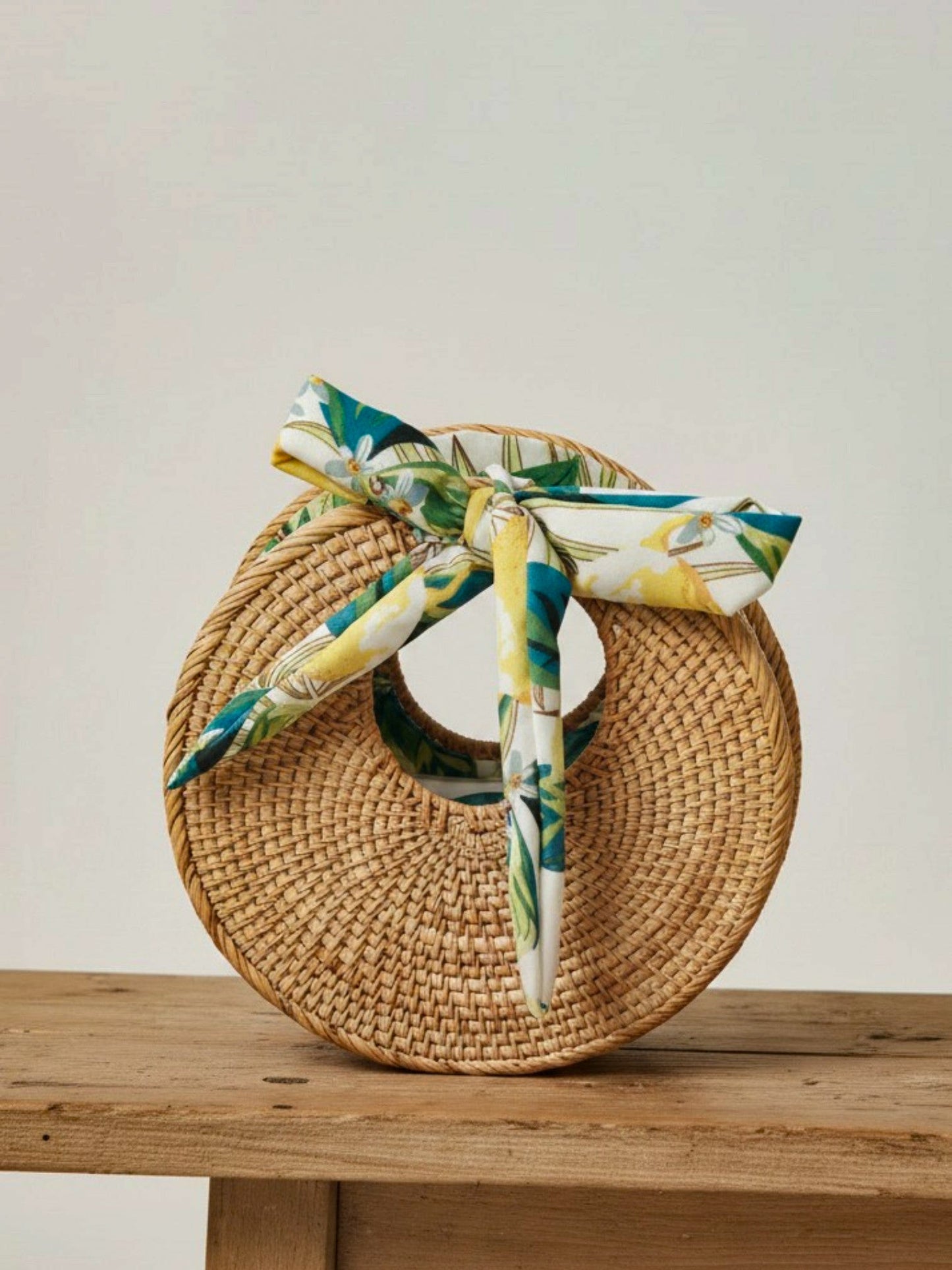 St. Barths Rattan Hand Tote