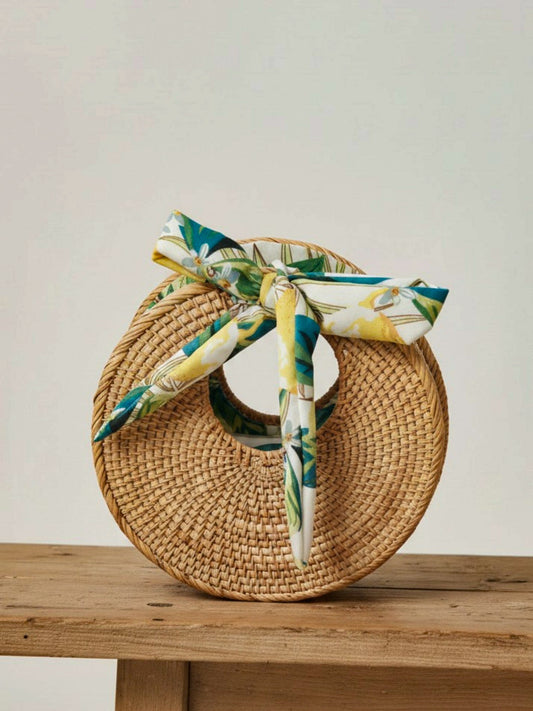 St. Barths Rattan Hand Tote
