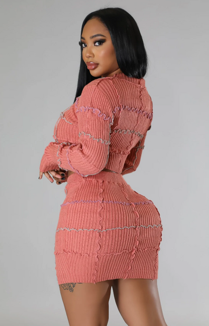 Stitched Skirt Set
