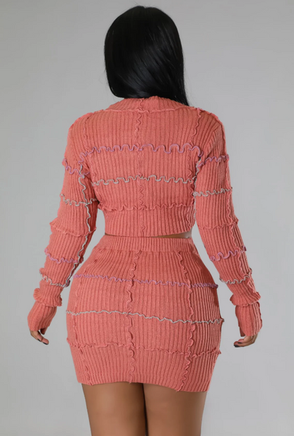 Stitched Skirt Set