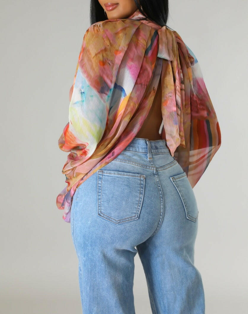 Floral Flounce Top
