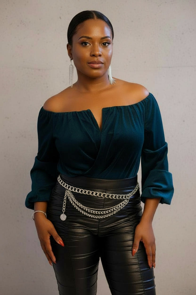 Velvet Crush Bodysuit Top