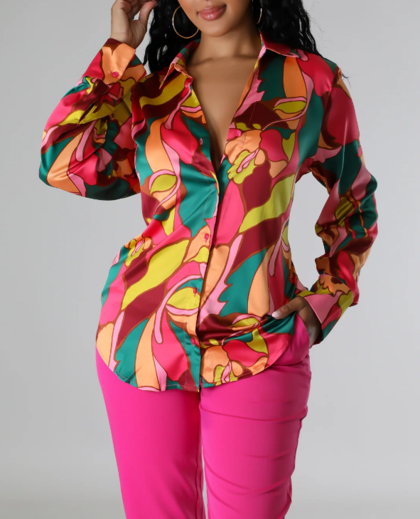 Vivid Abstract Top