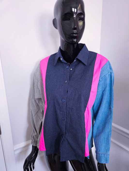 Sunday Plaid Mix Top