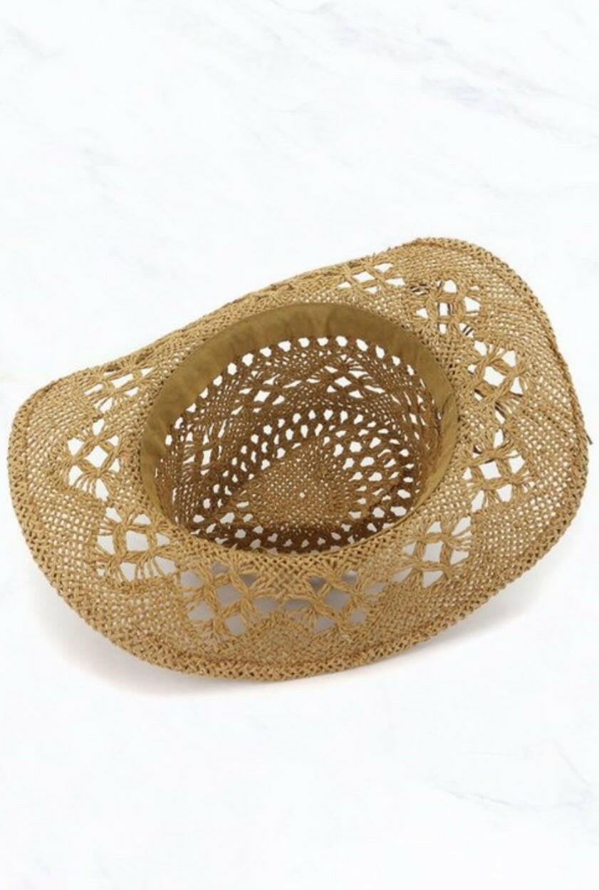 Sombrero de sol de vaquera de playa (caqui)