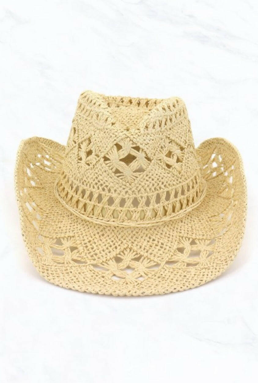 Sombrero de sol de vaquera de playa (caqui)