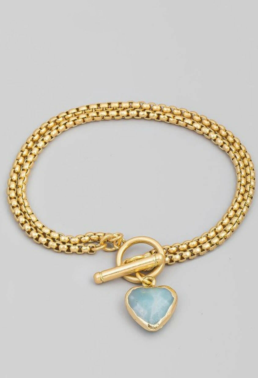 Pulsera Corazón de Oro