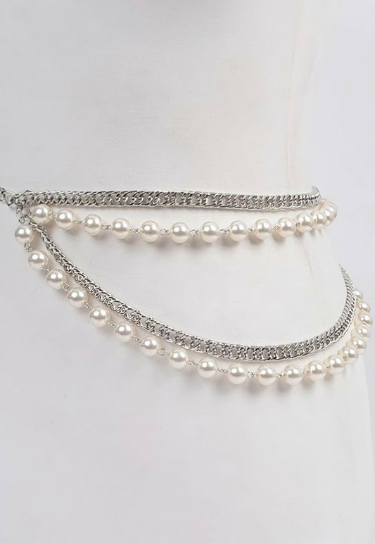 Chain of Pearls Layered Belt
