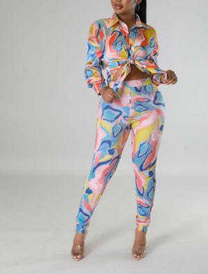 "Alli" Swirl Pant Set